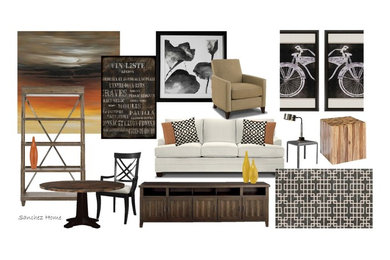 Example of a mid-sized urban home design design in Orange County