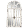 Vintage White Wood Wall Mirror 45919