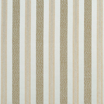 Striped Light Blue And Gold Damask Upholstery And Drapery Fabric By The Yard