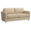 Raleigh Quick Assembly Two Seat Bonner Leg Sofa, Buff