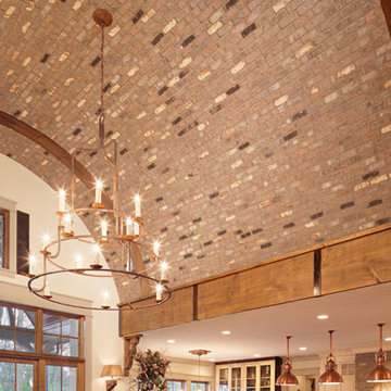 Cieling accent using thin brick.