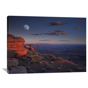 "Moon Over Canyonlands National Park From Green River Overlook, Utah" Artwork