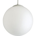 Progress - Progress P4406-29 Opal Globes - One light Pendant - Opal cased globes provide evenly diffused illumination. White cord, canopy and cap.  White finish White opal glass Evenly diffused illumination Shade Included: TRUE Canopy Diameter: 5.75Warranty: 1 Year Warranty* Number of Bulbs: 1*Wattage: 150W* BulbType: Medium Base* Bulb Included: No