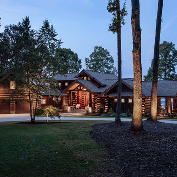 North Carolina Handcrafted Log Home - Lake Gaston Residence