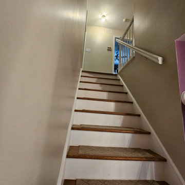Hardwood staircase refinished