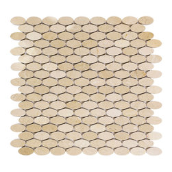 Marble Oval Crema - Mosaic Tile