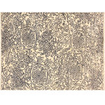 Bareens Designer Rugs - Abstract Firesse Ivory/Blue Wool&Silk Rug - 4'0'' x 6'6'' - This elegant hand knotted rug features a modern fusion of beauty, with its interlocking geometric and minimalist pattern. This exclusive rug defies the ordinary by fusing art and design with detail and craftsmanship. A repeating intricate pattern of styli