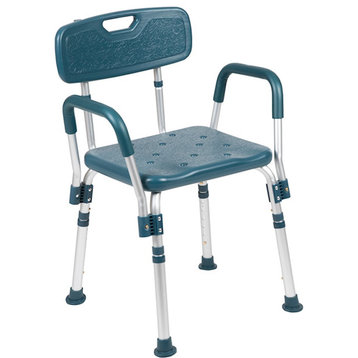 Flash Hercules Shower Chair/Quick Release Back/Arms, Navy