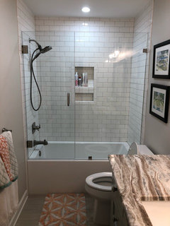Do the shower body and faucet need to be on toilet side of bathroom?