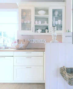 Beadboard Wallpaper Kitchen Cabinets