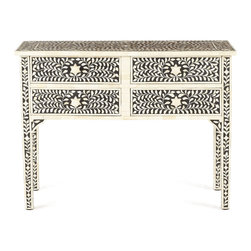 Pearland Bone Inlay Console - Console Tables