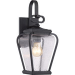 Quoizel - Quoizel Province One Light Outdoor Lantern PRV8406K - One Light Outdoor Lantern from Province collection in Mystic Black finish. Number of Bulbs 1. Max Wattage 100.00 . No bulbs included. Province is in a word elegant. It s a French inspired look with touches of Contemporary styling. It features clear seedy glass for an aged feel and a base that is classically styled. The signature Mystic Black finish is a soft matte that is the perfect complement to this great outdoor collection. No UL Availability at this time.