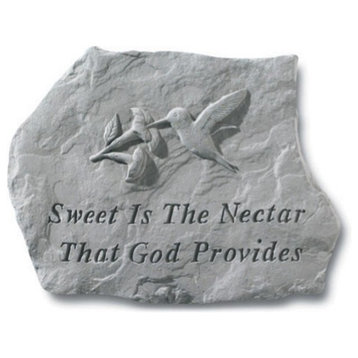 "Sweet is the Nectar That God Provides" Garden Stone