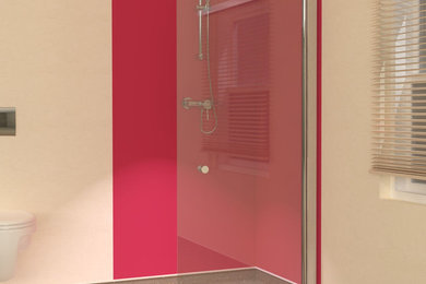 UniClosure 820 Hinged Wet Room Screen with Coved Skirting Profile