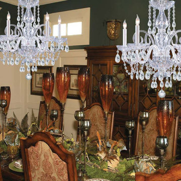 Traditional Crystal Collection 5-Light 22" Polished Chrome Chandelier with Hand
