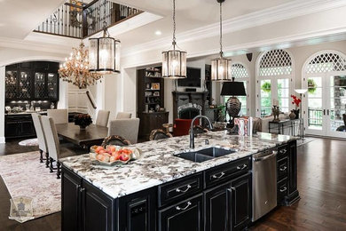 Family room - transitional family room idea in Louisville