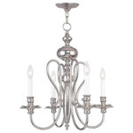 Livex Lighting - Caldwell Chandelier, Polished Nickel - Refreshing and fashionable, decorate your ceiling with the Caldwell collection. Sweeping arms offer classic sophistication for your interior design. Polished nickel finish complements it's elegant form.