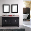 Design Element DEC059C Hudson 60" Double Sink Vanity Set, Espresso