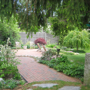 Walkway approach to terrace and gardens