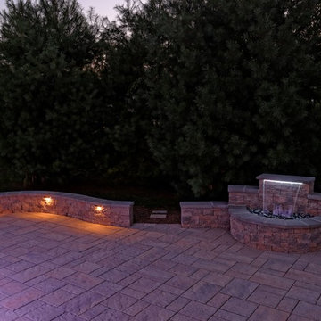 Fairfax Patio with Bar, Water Feature & Sitting Walls
