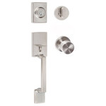 Sure-Loc Hardware - Modern Series Stockholm Handleset With Round Thumb Turn, Satin Stainless, Bergen Interior Trim - Enhance your home's appearance with this Modern Series Stockholm Handleset With Round Thumb Turn from Sure-Loc Hardware. Best used for: Entrance Doors.