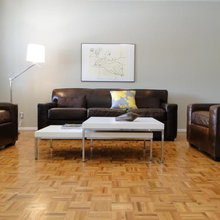 Parquet floors with paint