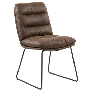 Homycasa Leather Side Dining Chair (Set of 2)