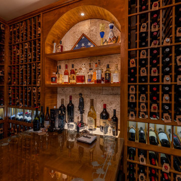 Custom Wine Racks with Arch Display