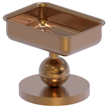 Vanity Top Soap Dish, Brushed Bronze
