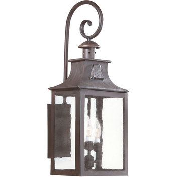 Troy Lighting BCD9005 Newton 3 Light 27" Outdoor Wall Sconce - Old Bronze