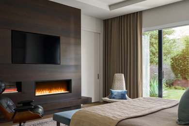 Inspiration for a contemporary bedroom remodel in Dallas