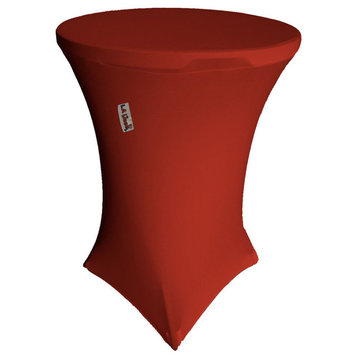 Round Spandex Cover for Bar High Cocktail Table, 36" Round 42" High, Red