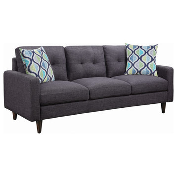 Upholstered Sofa with Tufted Back, Gray