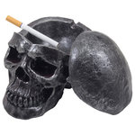 DWK Corp. - Human Skull Ashtray With Cover - Features of Human Skull Ashtray with Cover or Halloween Candy Dish: