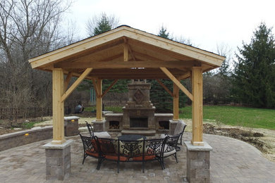 Example of a mountain style patio design in Chicago