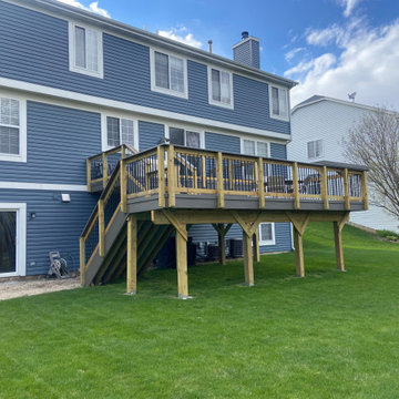 TimberTech Silver Maple Deck with Aluminum Pickets in Cary, IL