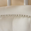 GDF Studio Kaarina Elegant Fabric Queen/Full Headboard, Ivory