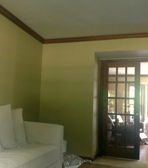 Paint some wood white or keep it all wood?