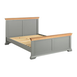 Regatta Grey4ft 6 Double Bed - Sleigh Beds