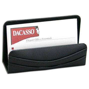 A1007 Classic Black Leather Business Card Holder