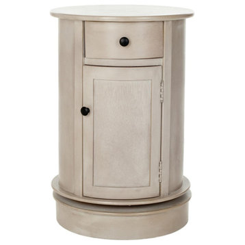 Amos Swivel Accent Table Vintage Gray