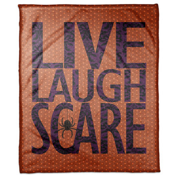 Live Laugh Scare 30x40 Coral Fleece Blanket
