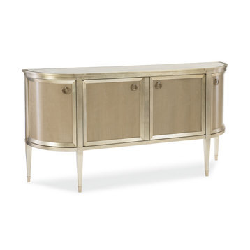A-Door It Fumed Maple and Taupe Silver Leaf Sideboard