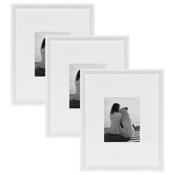 Calter 16x20 matted to 8x10 Wall Picture Frame, Set of 3, White