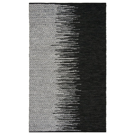 Safavieh Vintage Leather Collection VTL388 Rug, Light Grey/Black, 5'x8'