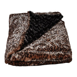Belle & June - African Leopard Chocolate Throw - Throws
