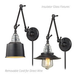 Insulator Glass Wall Sconces - Wall Sconces