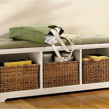 entryway storage bench