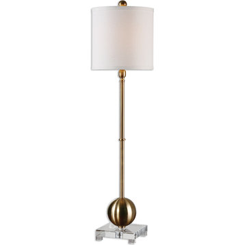 Laton Brass Buffet Lamp, Natural