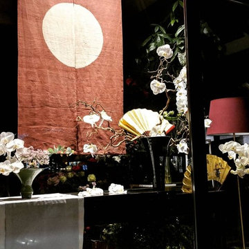 Shop window display design project for the florist